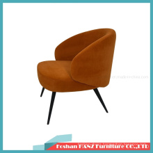 Orange Fabric Hotel Cafe Single Sofa Leisure Dining Arm Chair Home Furniture